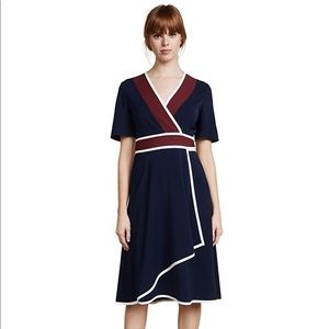 Tory Burch Peggy Wrap Dress Navy